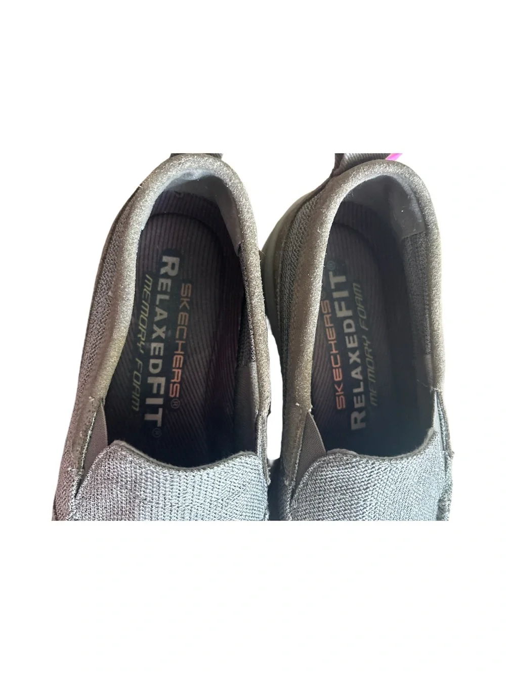 Skechers Men's Memory Foam Relaxed Fit Canvas Suede Slip-On Loafers Size 12